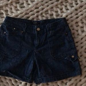 Dark denim shorts